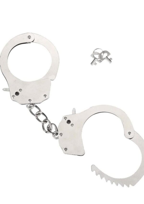 ME YOU US Heavy Metal Handcuffs - Silver - Image 2