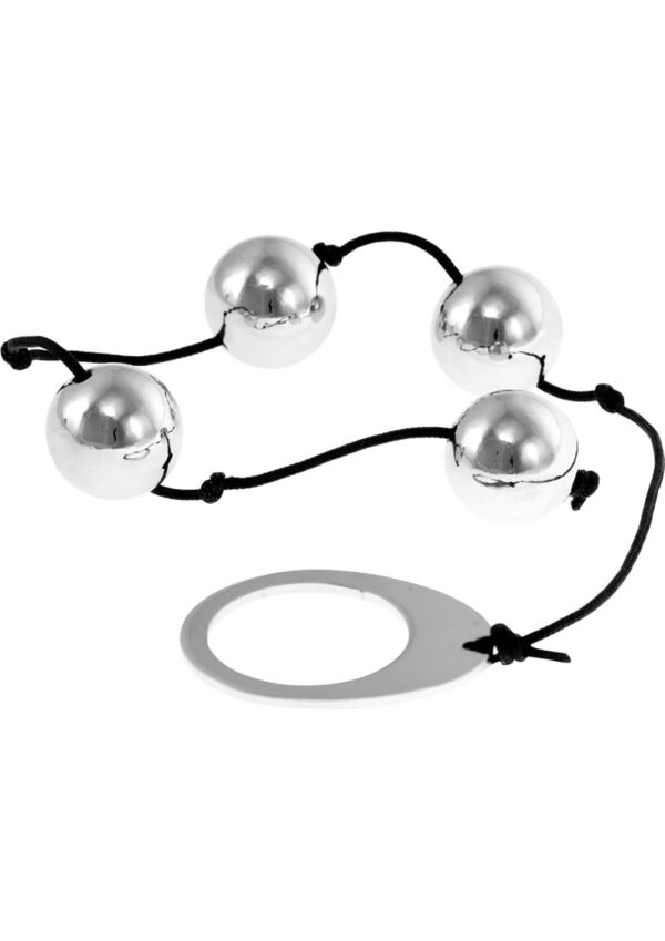 ME YOU US Heavy Metal Anal Beads - Silver - Image 2