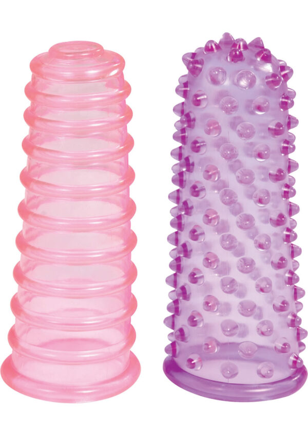 ME YOU US Lust Textured Finger Sleeves - Pink/Purple - Image 2