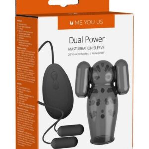 ME YOU US Dual Power Masturbation Sleeve - Black