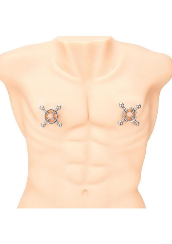 Prowler RED 4 Way Screw Nipple Clamps - Stainless Steel - Image 2