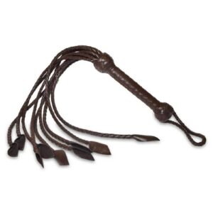 Prowler RED Leather Flogger - Brown