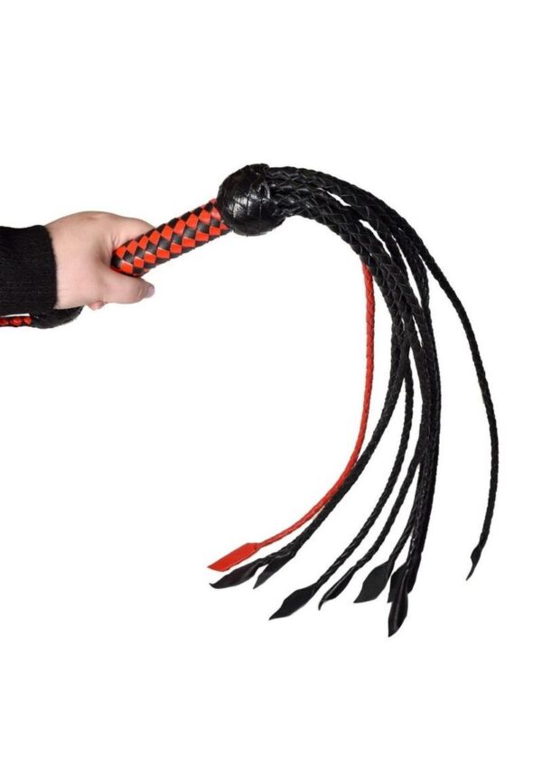 Prowler RED Short Handle Flogger - Red/Black - Image 4