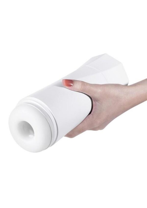 Sky Intense Suction and Vibration Rechargeable Blowjob Machine - White - Image 3
