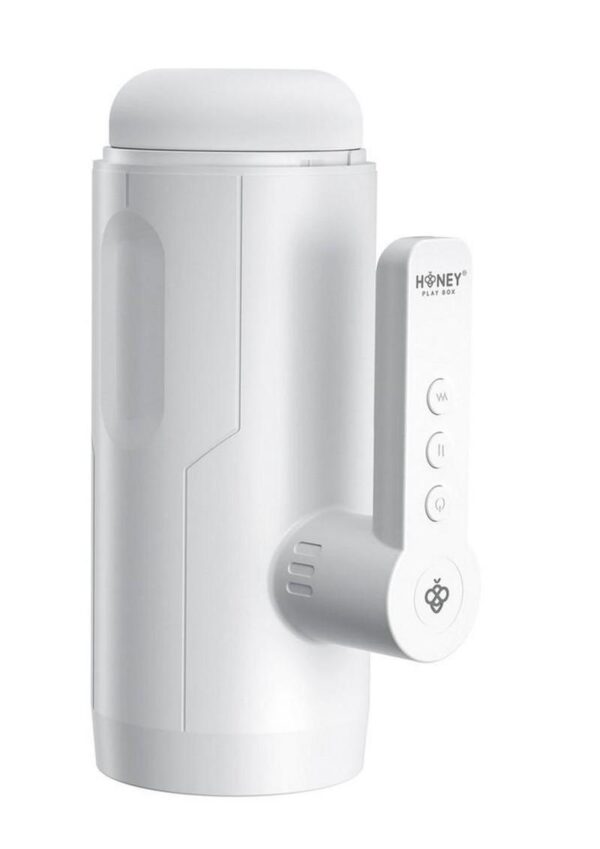 Blanche Thrusting Blowjob Toy Automatic Rechargeable Male Masturbator - White - Image 2