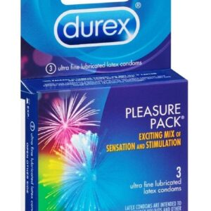 Durex Pleasure Pack Lubricated Latex Condoms 3-Pack