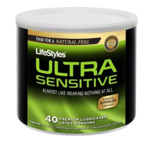 Lifestyles Ultra Lubricated 40 Latex Condoms Bowl