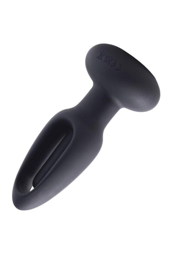 Snuggy Tapping Rechargeable Silicone Prostate Massager Butt Plug Anal Vibrator - Black - Image 3
