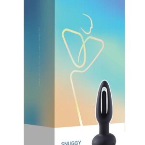Snuggy Tapping Rechargeable Silicone Prostate Massager Butt Plug Anal Vibrator - Black
