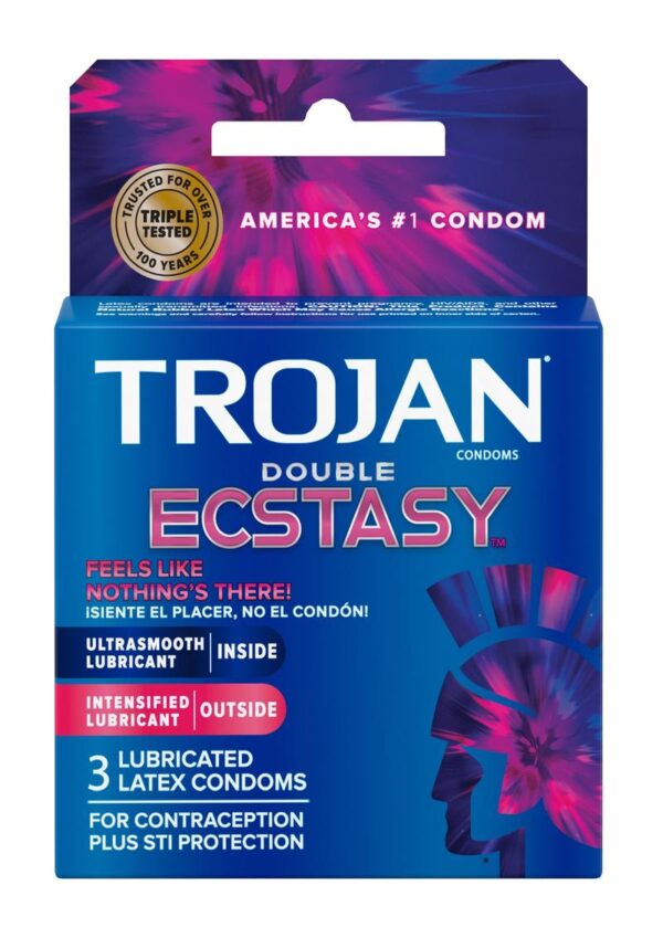 Trojan Double Ecstasy Condoms 3 Pack