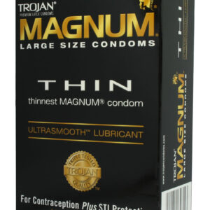 Trojan Condom Magnum Thin Large Size Lubricated 12 Pack
