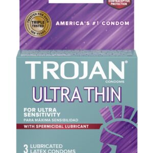 Trojan Ultra Thin Armor Spermicide Condom 3 Pack