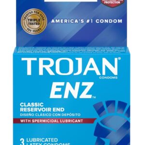 Trojan Enz Condom with Spermicidal Lubricant (3 pack)