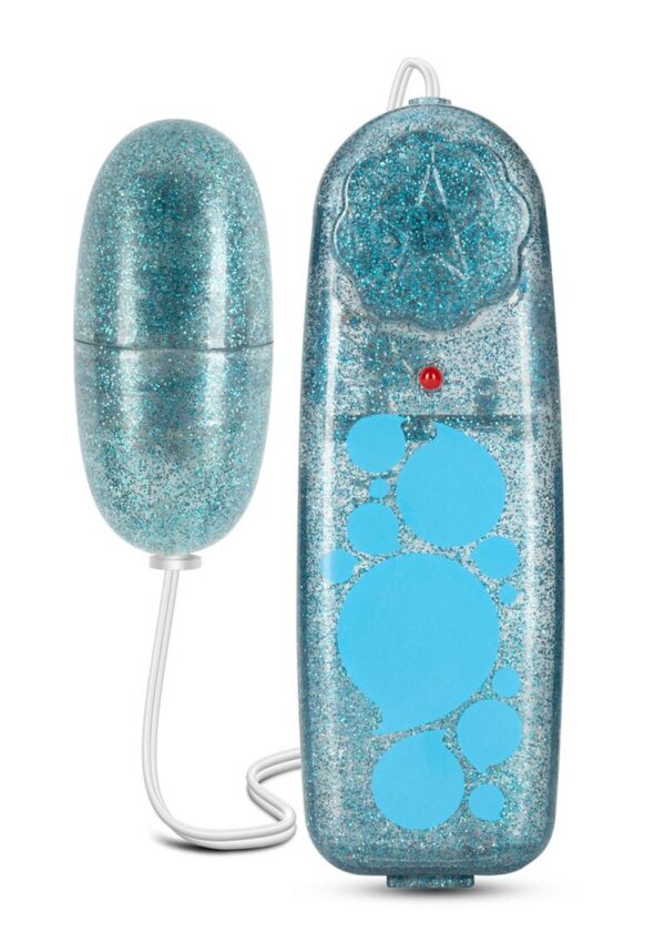B Yours Glitter Power Bullet Vibrator with Remote Control - Blue - Image 2