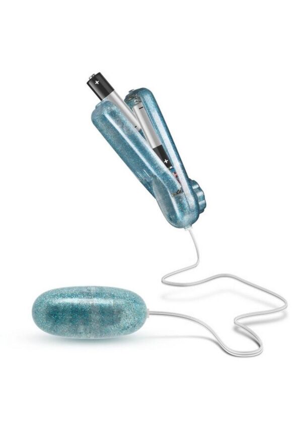 B Yours Glitter Power Bullet Vibrator with Remote Control - Blue - Image 3