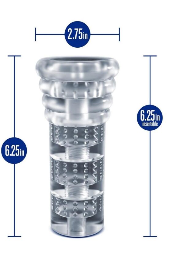 Rize Luz Self Lubricating Stroker Dual End Masturbator - Clear - Image 3