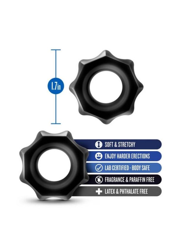 Stay Hard Nutz Cock Ring- Black - Image 4