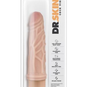 Dr. Skin Silver Collection Cock Vibe 3 Vibrating Dildo 7.25in - Vanilla