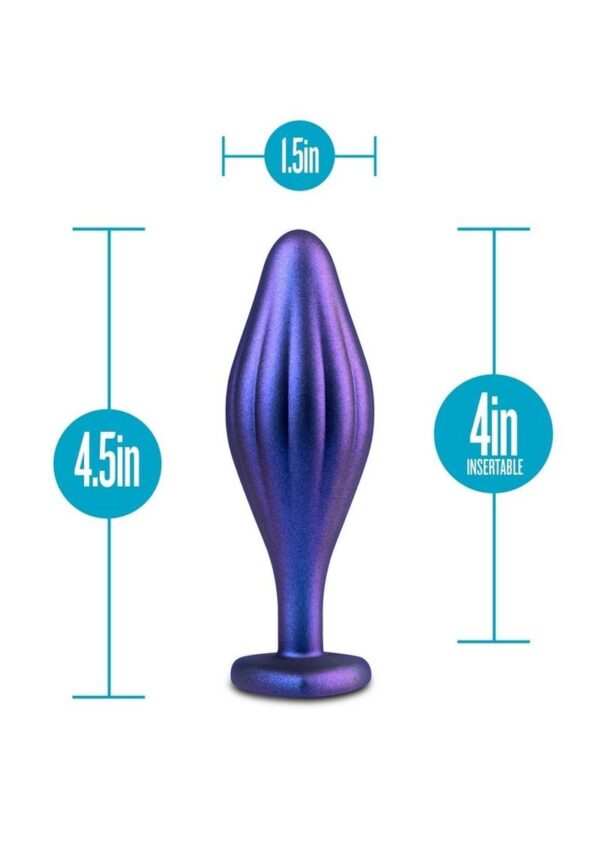 Anal Adventures Matrix Wavy Bling Silicone Plug - Sapphire Blue - Image 3