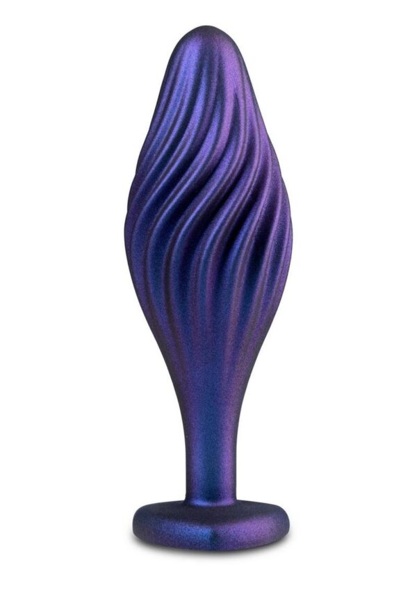 Anal Adventures Matrix Swirling Bling Silicone Plug - Sapphire Blue - Image 2