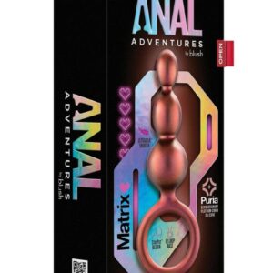 Anal Adventures Matrix Beaded Loop Silicone Plug - Copper