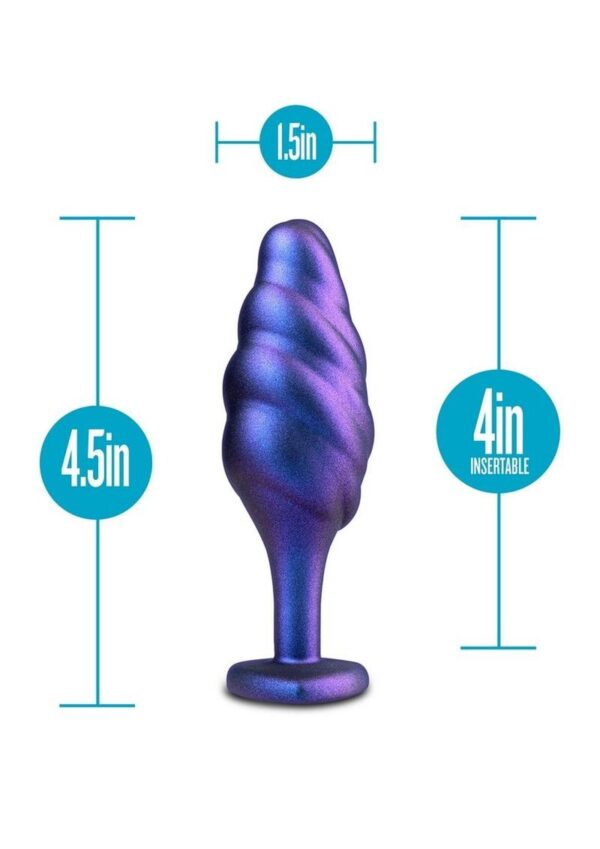 Anal Adventuers Matrix Bumped Bling Silicone Plug - Sapphire - Image 3