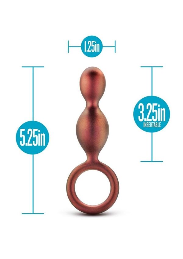 Anal Adventures Matrix Duo Loop Silicone Plug - Copper - Image 4