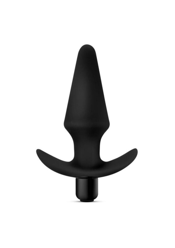 Anal Adventures Platinum Silicone Vibrating Plug - Black - Image 2