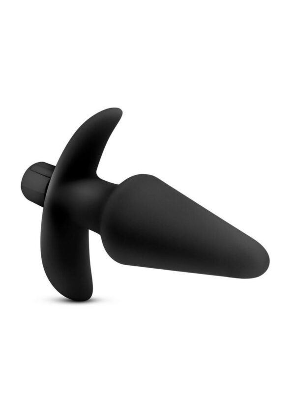 Anal Adventures Platinum Silicone Vibrating Plug - Black - Image 3