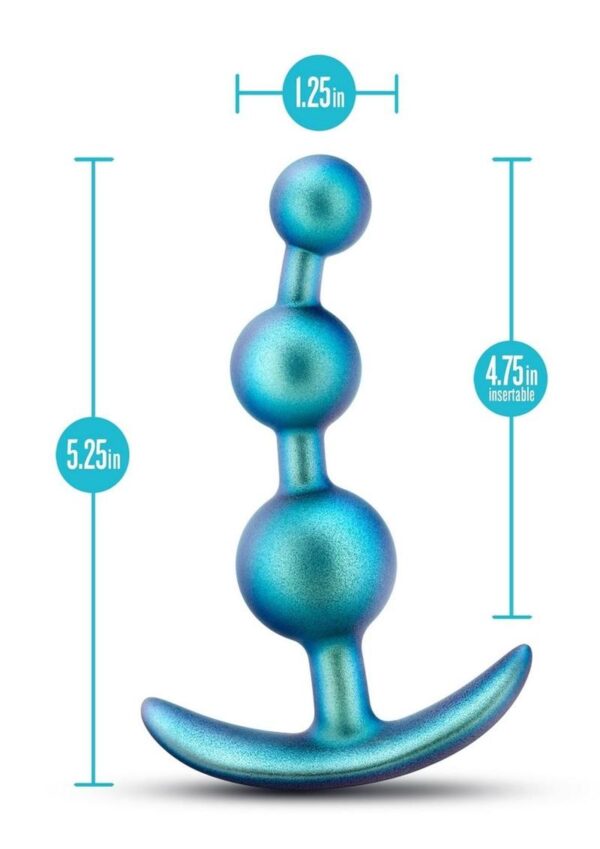 Anal Adventures Matrix Gamma Plug Silicone Anal Plug - Neptune Teal - Image 4
