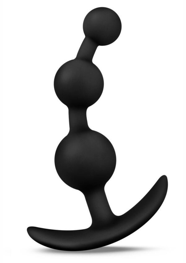 Anal Adventures Platinum Silicone Anal Beads - Black - Image 2