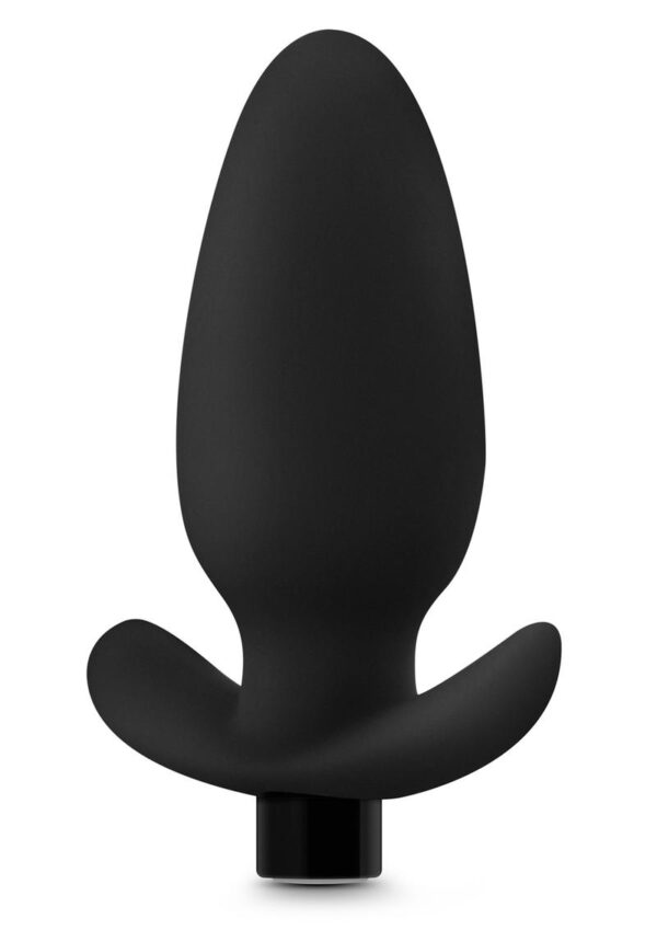Anal Adventure Platinum Silicone Vibrating Saddle Plug - Black - Image 2