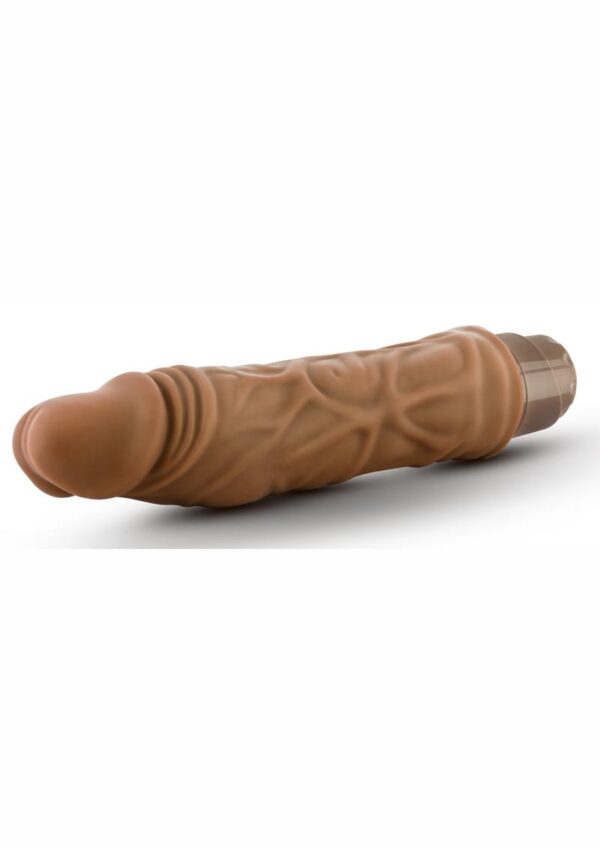 Dr. Skin Silver Collection Cock Vibe 10 Vibrating Dildo 8.5in - Caramel - Image 2