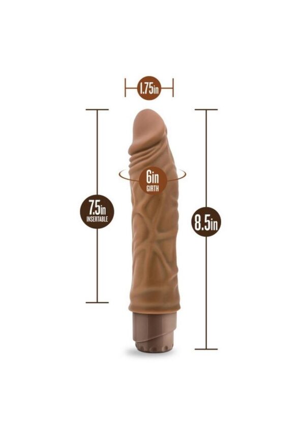Dr. Skin Silver Collection Cock Vibe 10 Vibrating Dildo 8.5in - Caramel - Image 4