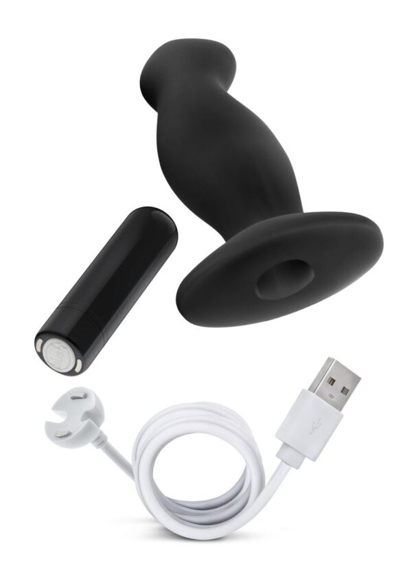 Anal Adventures Platinum Silicone Rechargeable Vibrating Prostate Massager 02 - Black - Image 4