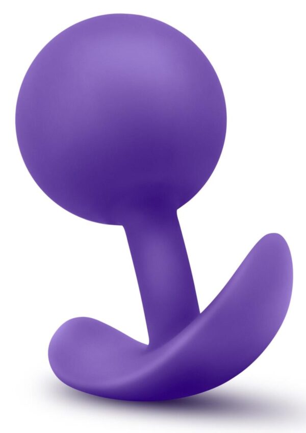 Luxe Wearable Vibra Plug Silicone Butt Plug - Purple - Image 2