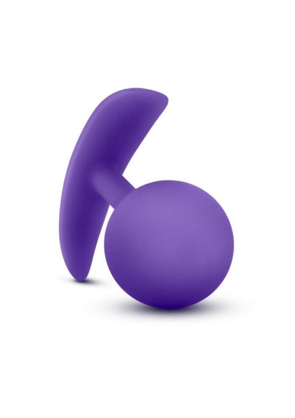Luxe Wearable Vibra Plug Silicone Butt Plug - Purple - Image 3
