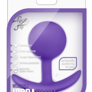 Luxe Wearable Vibra Plug Silicone Butt Plug - Purple