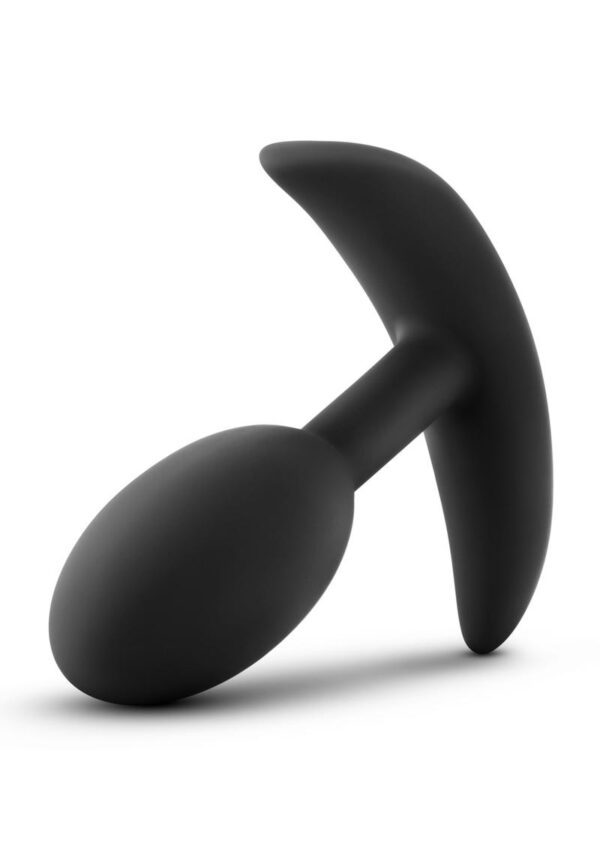 Anal Adventures Platinum Silicone Vibrating Slim Anal Plug - Small - Black - Image 3