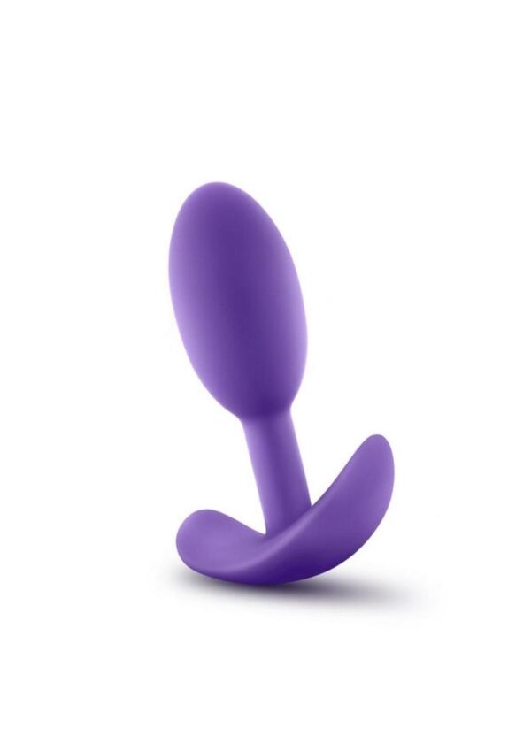 Luxe Wearable Vibra Slim Plug Silicone Butt Plug - Small - Purple - Image 3