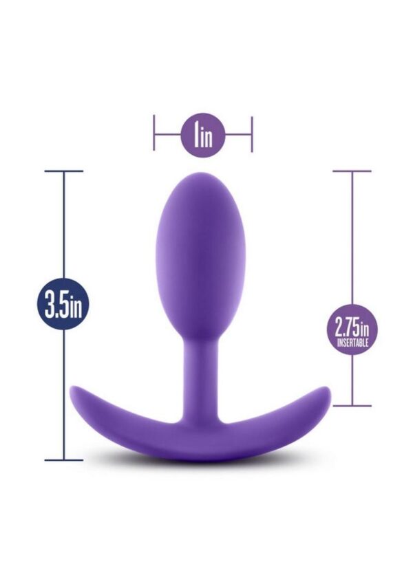 Luxe Wearable Vibra Slim Plug Silicone Butt Plug - Small - Purple - Image 4