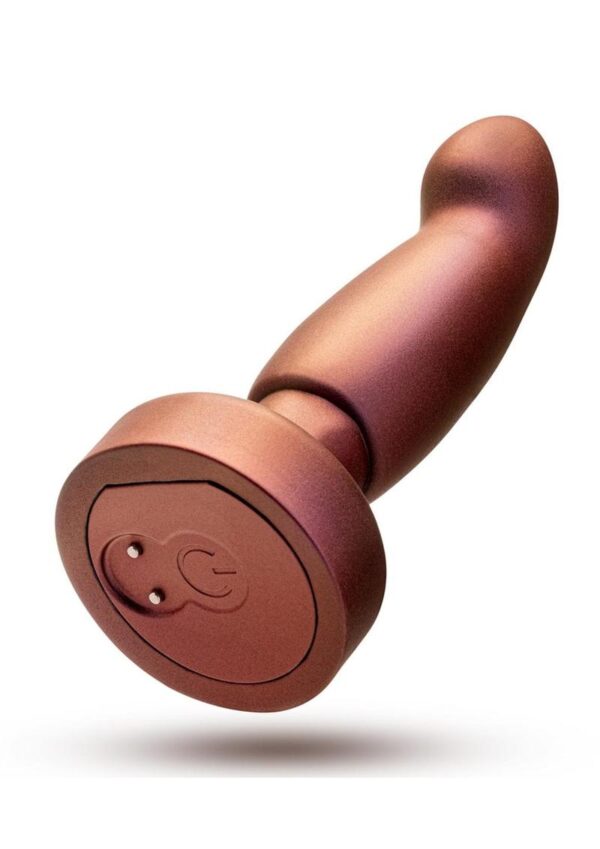 Anal Adventures Matrix Bionic Plug Rechargeable Silicone Anal Plug with Remote Control - Cosmic Copper - Image 4