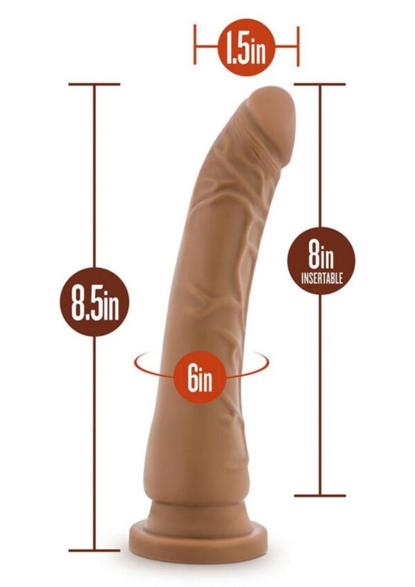 Dr. Skin Silver Collection Realistic Cock Basic 8.5 Dildo 8.5in - Caramel - Image 4