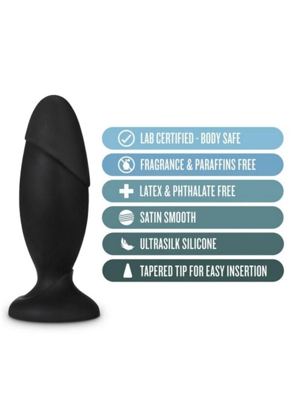 Anal Adventures Platinum Silicone Rocket Plug - Black - Image 3