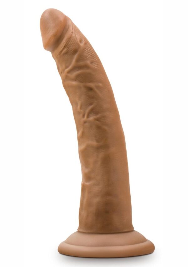 Dr. Skin Silver Collection Dildo with Suction Cup 7in - Caramel - Image 2