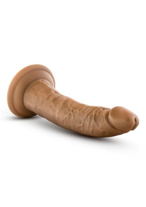 Dr. Skin Silver Collection Dildo with Suction Cup 7in - Caramel - Image 3
