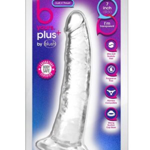 B Yours Plus Lust n` Thrust Realistic Dildo 7.5in - Clear