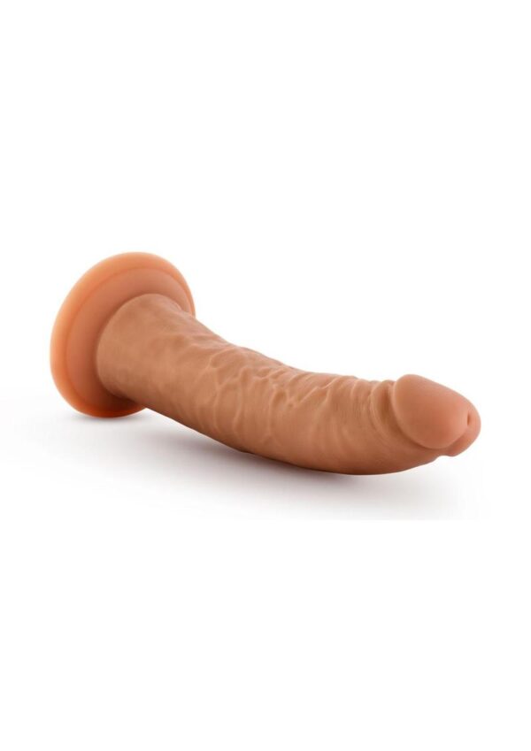 Dr. Skin Glide Gold Collection Self Lubricating Dildo 7.5in - Caramel - Image 3