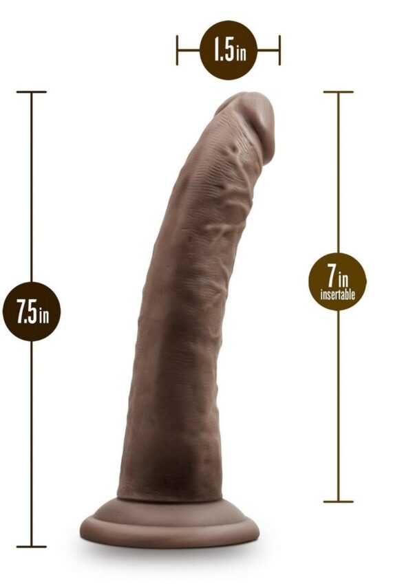 Dr. Skin Plus Gold Collection Posable Dildo 7in - Chocolate - Image 4