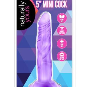 Naturally Yours Mini Dildo 5in - Purple